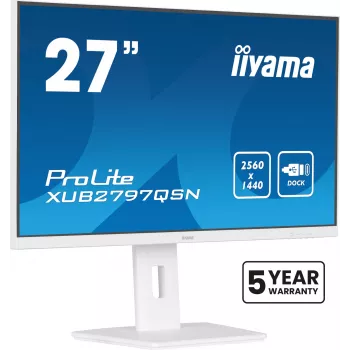 iiyama G-MASTER XUB2797QSN-W2 kompiuterio monitorius 68,6 cm (27 colių) 2560 x 1440 pikselių Quad HD LED baltas