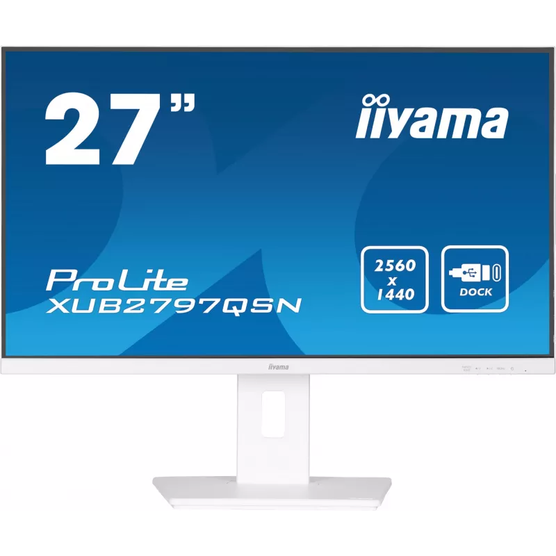 iiyama G-MASTER XUB2797QSN-W2 kompiuterio monitorius 68,6 cm (27 colių) 2560 x 1440 pikselių Quad HD LED baltas