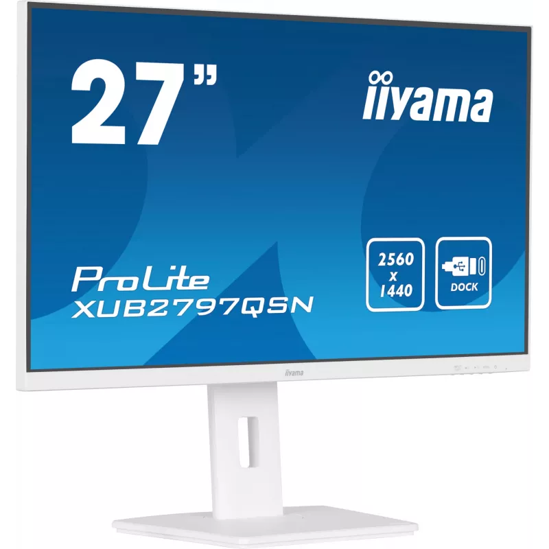 iiyama G-MASTER XUB2797QSN-W2 kompiuterio monitorius 68,6 cm (27 colių) 2560 x 1440 pikselių Quad HD LED baltas