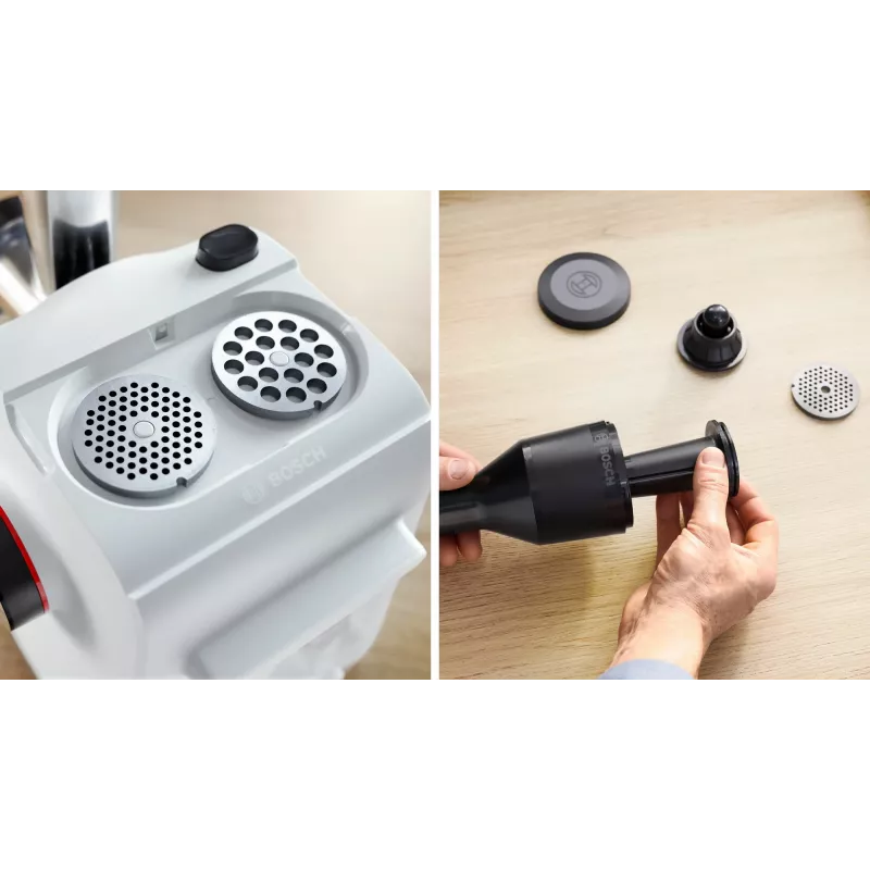 Mėsmalė Bosch Serie 4 MFWS420W 1300 W, 2 greičiai, atbulinė eiga, balta