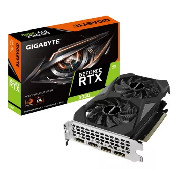 Vaizdo plokštė GIGABYTE GeForce RTX 3050 — 6 GB GDDR6, 2304 CUDA branduoliai, PCIe 4.0, 14000 MHz atmintis