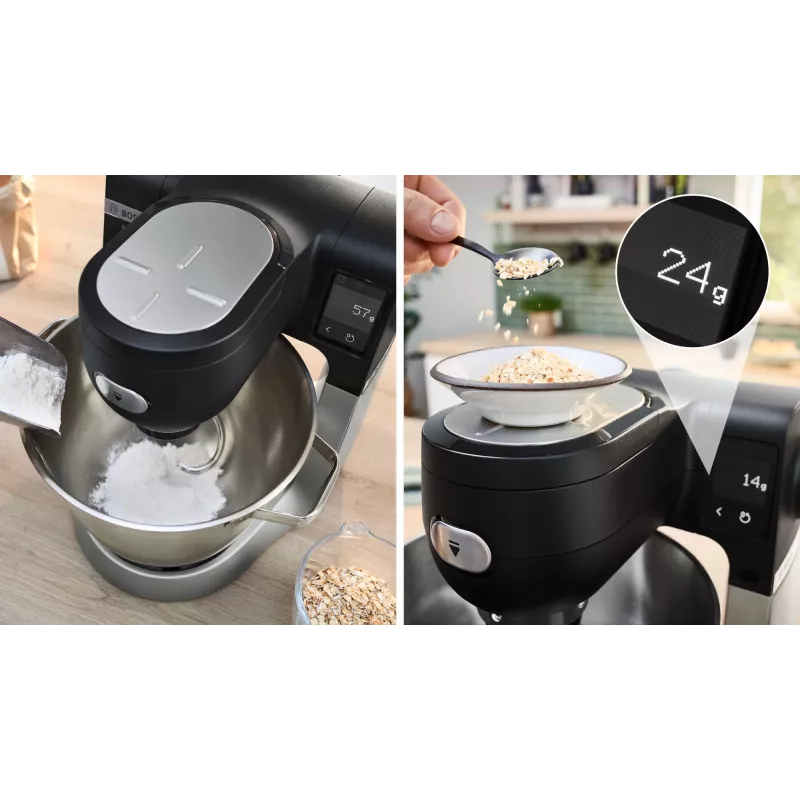 Virtuvinis kombainas Bosch Serie 6 MUMS6ZS17, 1600 W, 5,5 L, juodos spalvos, nerūdijantis plienas