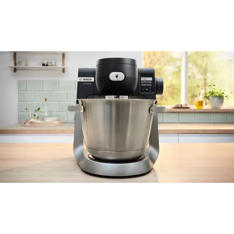 Virtuvinis kombainas Bosch Serie 6 MUMS6ZS17, 1600 W, 5,5 L, juodos spalvos, nerūdijantis plienas