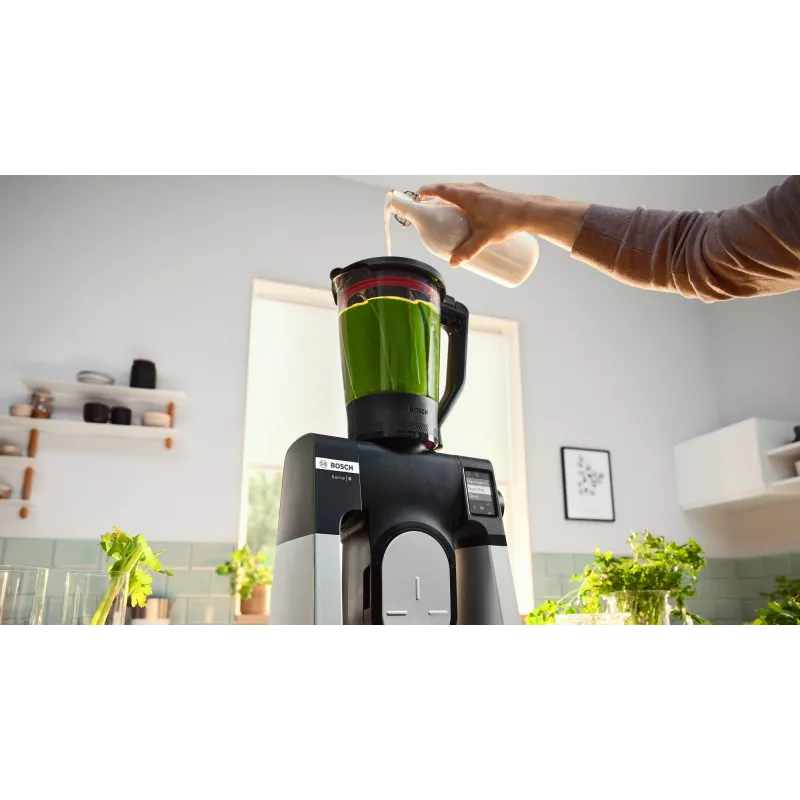 Virtuvinis kombainas Bosch Serie 6 MUMS6ZS17, 1600 W, 5,5 L, juodos spalvos, nerūdijantis plienas