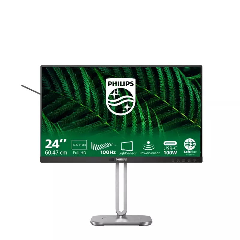 Philips 5000 serijos 24B2G5301/00 kompiuterio monitorius 60,5 cm (23,8 colio) 1920 x 1080 pikselių Full HD LCD juodas