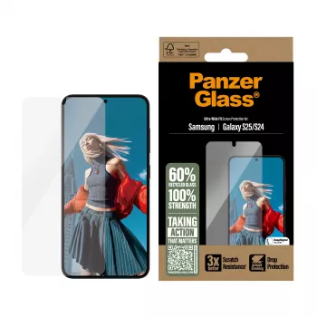 PanzerGlass ® Ekrano apsauga Samsung Galaxy S25 | S24 | Ultra-Wide Fit