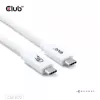 CLUB3D USB 80Gbps sertifikuotas 240W 8K240Hz Type-C® 1.2m / 3.94ft juodas kabelis
