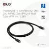 CLUB3D Thunderbolt™ 5 sertifikuotas 8K240Hz duomenų 80/120 Gbps EPR 240 vatų kabelis M/M 1m / 3,28 pėdos