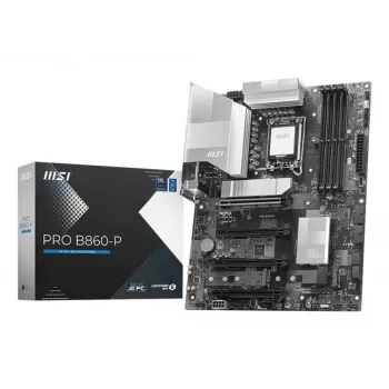 Pagrindinė plokštė MSI PRO B860-P — Intel B860, LGA 1851, ATX, DDR5, 4 DIMM, 3×M.2, 5Gb LAN, HDMI 2.1