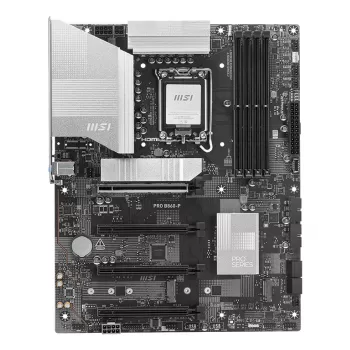 Pagrindinė plokštė MSI PRO B860-P — Intel B860, LGA 1851, ATX, DDR5, 4 DIMM, 3×M.2, 5Gb LAN, HDMI 2.1