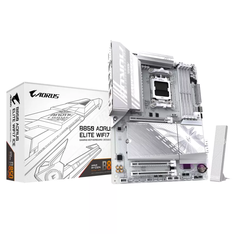 Motininė plokštė GIGABYTE B850 AORUS ELITE WIFI7 ICE, B850, AM5, ATX