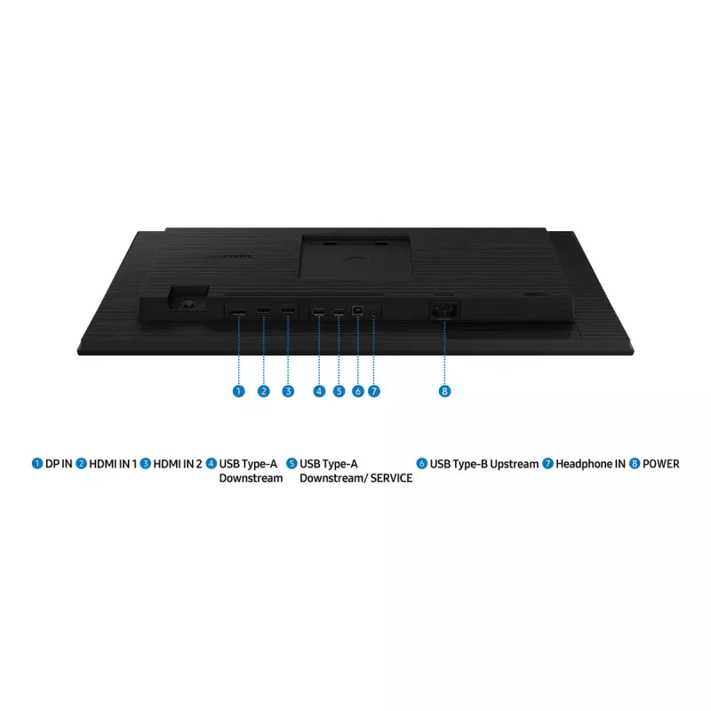 Monitorius Samsung 24 colių S40GD LS24D400GAUXEN – 24 colių Full HD (1920×1080), IPS, 5 ms, 250 cd/m², USB šakotuvas, VESA, juodas