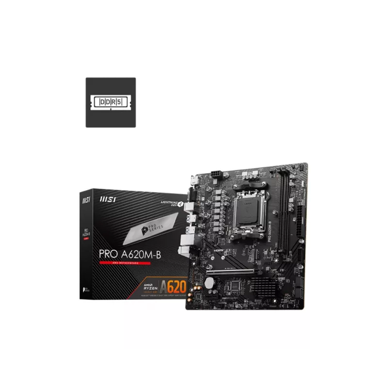 Motininė plokštė MSI PRO A620M-B, AMD A620, Socket AM5, Micro ATX