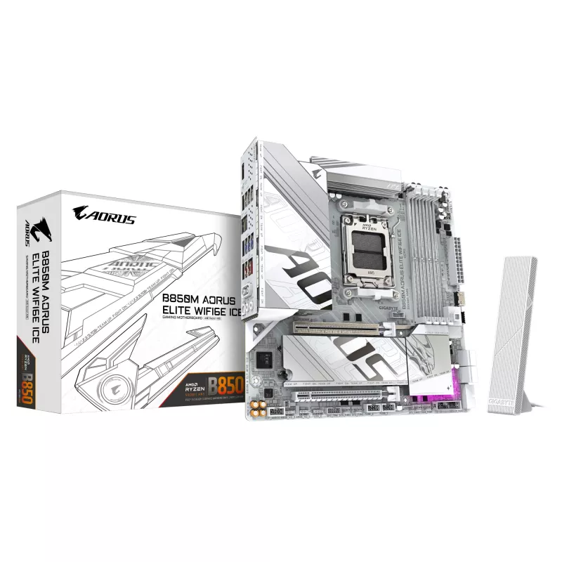 GIGABYTE B850M AORUS ELITE WIFI6E pagrindinė plokštė, AMD B850, Socket AM5, Micro ATX