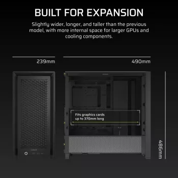 CORSAIR FRAME 4000D vidutinio bokšto korpusas juodas