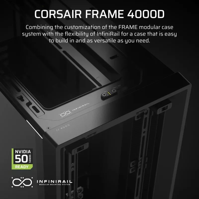CORSAIR FRAME 4000D vidutinio bokšto korpusas juodas