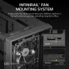 PC korpusas CORSAIR FRAME 4000D RS Midi Tower — juodas, EATX palaikymas, grūdintas stiklas, USB-C, 3x120mm priekiniai ventiliatoriai