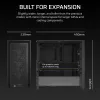 PC korpusas CORSAIR FRAME 4000D RS Midi Tower — juodas, EATX palaikymas, grūdintas stiklas, USB-C, 3x120mm priekiniai ventiliatoriai