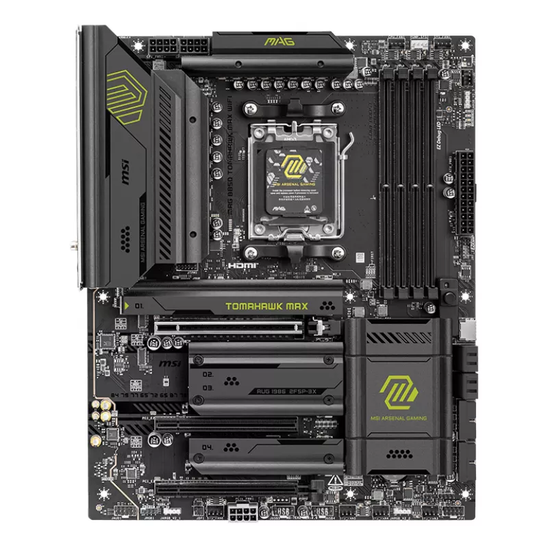 Motininė plokštė MSI MAG B850 TOMAHAWK MAX WIFI — AMD B850, Socket AM5, ATX, DDR5, 4×M.2, Wi‑Fi 7, 5Gb LAN, 7.1 garso