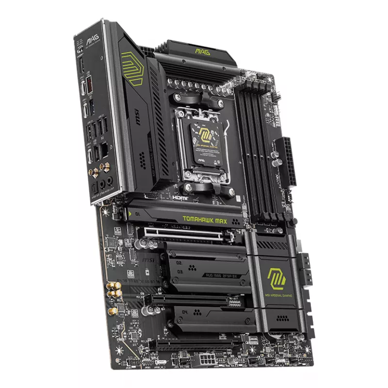 Motininė plokštė MSI MAG B850 TOMAHAWK MAX WIFI — AMD B850, Socket AM5, ATX, DDR5, 4×M.2, Wi‑Fi 7, 5Gb LAN, 7.1 garso