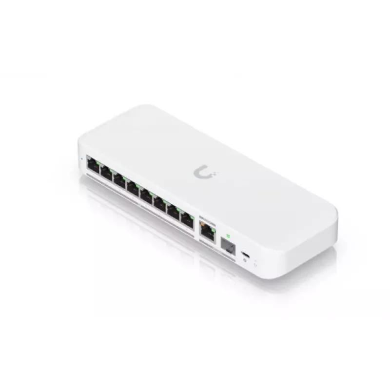 Valdomas jungiklis UBIQUITI UniFi Flex 2.5G USW-FLEX-2.5G-8 — 8× 2.5G RJ‑45, 1× 10G SFP+, L2, 60 Gbps