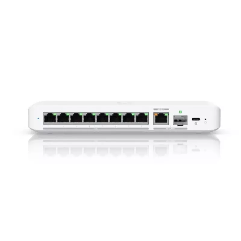 Valdomas jungiklis UBIQUITI UniFi Flex 2.5G USW-FLEX-2.5G-8 — 8× 2.5G RJ‑45, 1× 10G SFP+, L2, 60 Gbps