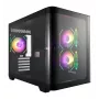 FSP S380-BA korpusas Mini Tower mITX, mATX juodas ARGB, Micro Tower, PC, juoda, micro ATX, Mini-ITX, SPCC, grūdintas stiklas, žaidimams