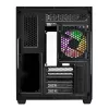 FSP S380-BA korpusas Mini Tower mITX, mATX juodas ARGB, Micro Tower, PC, juoda, micro ATX, Mini-ITX, SPCC, grūdintas stiklas, žaidimams