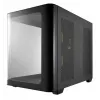FSP S380-BA korpusas Mini Tower mITX, mATX juodas ARGB, Micro Tower, PC, juoda, micro ATX, Mini-ITX, SPCC, grūdintas stiklas, žaidimams