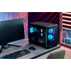 FSP S380-BA korpusas Mini Tower mITX, mATX juodas ARGB, Micro Tower, PC, juoda, micro ATX, Mini-ITX, SPCC, grūdintas stiklas, žaidimams