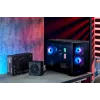 FSP S380-BA korpusas Mini Tower mITX, mATX juodas ARGB, Micro Tower, PC, juoda, micro ATX, Mini-ITX, SPCC, grūdintas stiklas, žaidimams