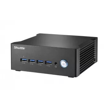 Shuttle Nano PC NA10H7, AMD Ryzen™ 7-8845HS APU, Radeon780M, 2xHDMI, 2xUSB-C 4.0(DP), 2x2.5Gbit LAN, 24/7 nuolatinis darbas, įsk. VESA