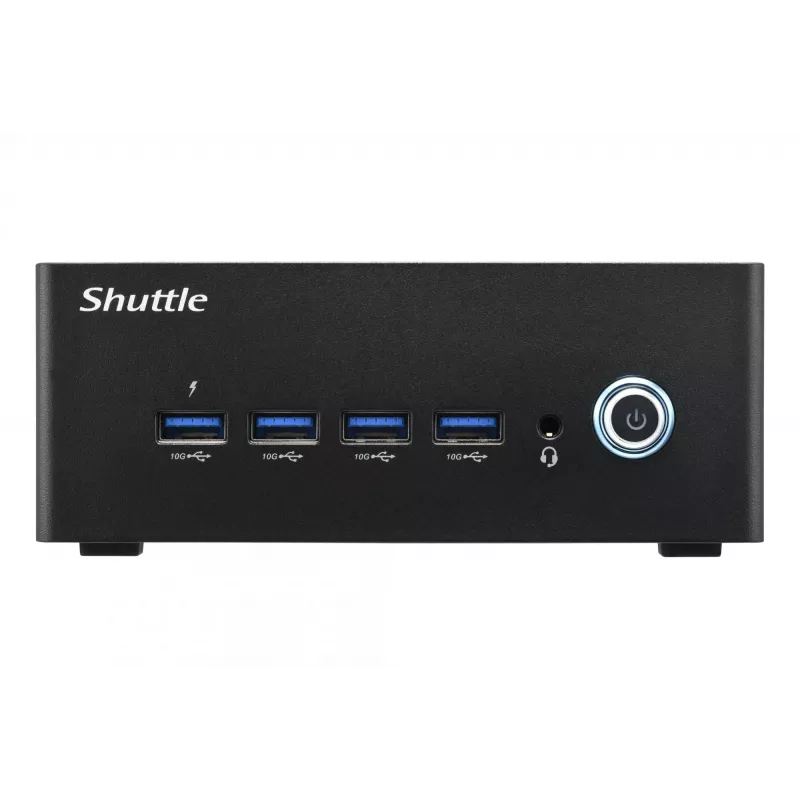 Shuttle Nano PC NA10H7, AMD Ryzen™ 7-8845HS APU, Radeon780M, 2xHDMI, 2xUSB-C 4.0(DP), 2x2.5Gbit LAN, 24/7 nuolatinis darbas, įsk. VESA