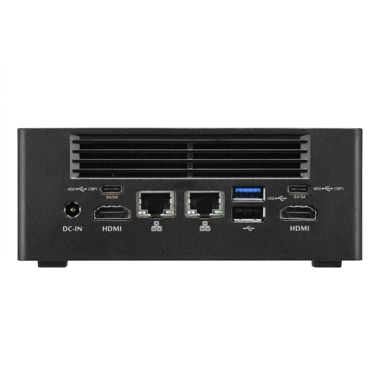 Shuttle Nano PC NA10H7, AMD Ryzen™ 7-8845HS APU, Radeon780M, 2xHDMI, 2xUSB-C 4.0(DP), 2x2.5Gbit LAN, 24/7 nuolatinis darbas, įsk. VESA