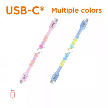 CLUB3D USB-C® karoliukinis kabelis, rožinis, 2 m, USB C, USB C, 0.48 Gbit/s, rožinis
