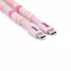 CLUB3D USB-C® karoliukinis kabelis, rožinis, 2 m, USB C, USB C, 0.48 Gbit/s, rožinis