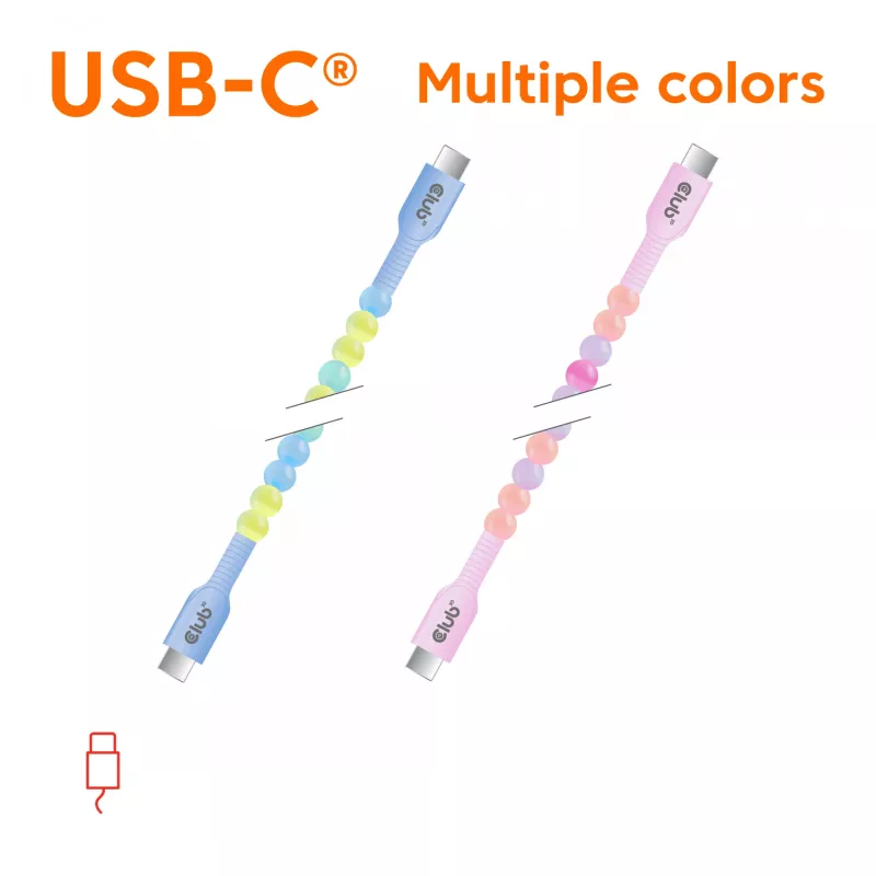 CLUB3D CAC-3011 USB laidas 2 m USB C Mėlyna, Žalia
