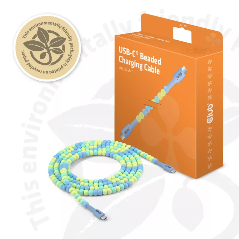 CLUB3D CAC-3011 USB laidas 2 m USB C Mėlyna, Žalia