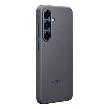 Dėklas Samsung Galaxy S25, dirbtinė oda, juodas