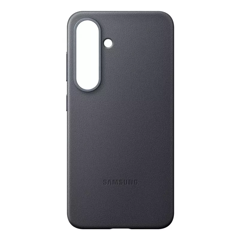 Dėklas Samsung Galaxy S25, dirbtinė oda, juodas
