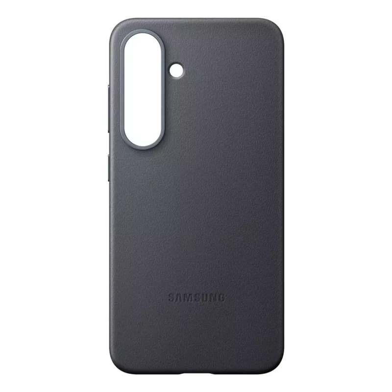 Dėklas Samsung Galaxy S25, dirbtinė oda, juodas