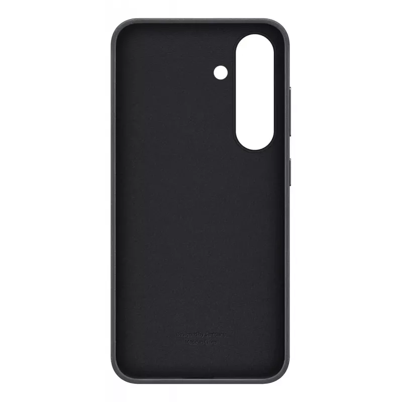 Dėklas Samsung Galaxy S25, dirbtinė oda, juodas