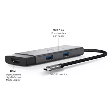 TP-Link UH5020C USB Type-C šakotuvas 5000 Mbit/s HDMI USB 3.2