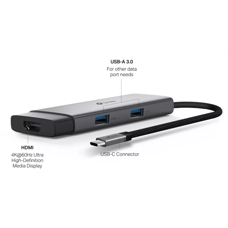 TP-Link UH5020C USB Type-C šakotuvas 5000 Mbit/s HDMI USB 3.2