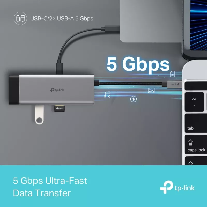 TP-Link UH5020C USB Type-C šakotuvas 5000 Mbit/s HDMI USB 3.2
