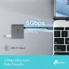 USB Type-C Hub TP-Link UH3020C — 3 prievadai (HDMI, USB-A, USB-C), 5 Gbit/s, HDMI 4K@60Hz, PD iki 100W, aliuminis, 0,18 m laidas