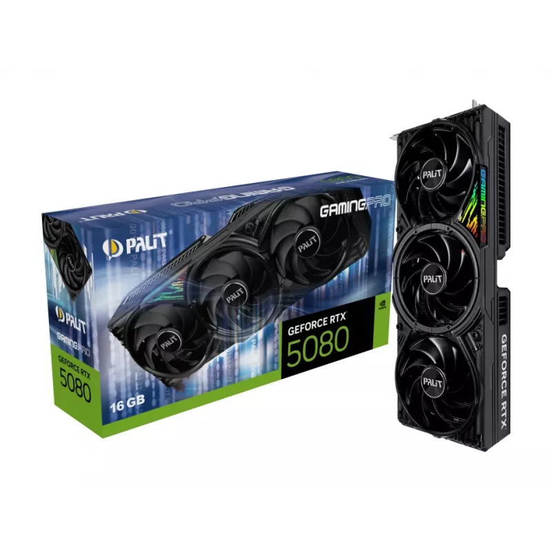 Palit Microsystems vaizdo plokštė Rtx 5080 Gaming Pro 7680×4320 16GB Gddr7 Pci-e 5.0 X16 3xventiliatoriai 3xdp/1xhdmi