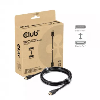 CLUB3D DisplayPort™ 2.1 DP54™ VESA® sertifikuotas kabelis 8K120Hz 3m/ 9.84ft