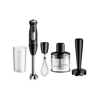 Braun MultiQuick 5 Pro 0,6 L panardinamas plakiklis 1000 W Juoda, Sidabrinė