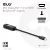 Adapter club 3d Mini DisplayPort 1.4 to HDMI 8K60Hz M/F, Mini DisplayPort jungtis